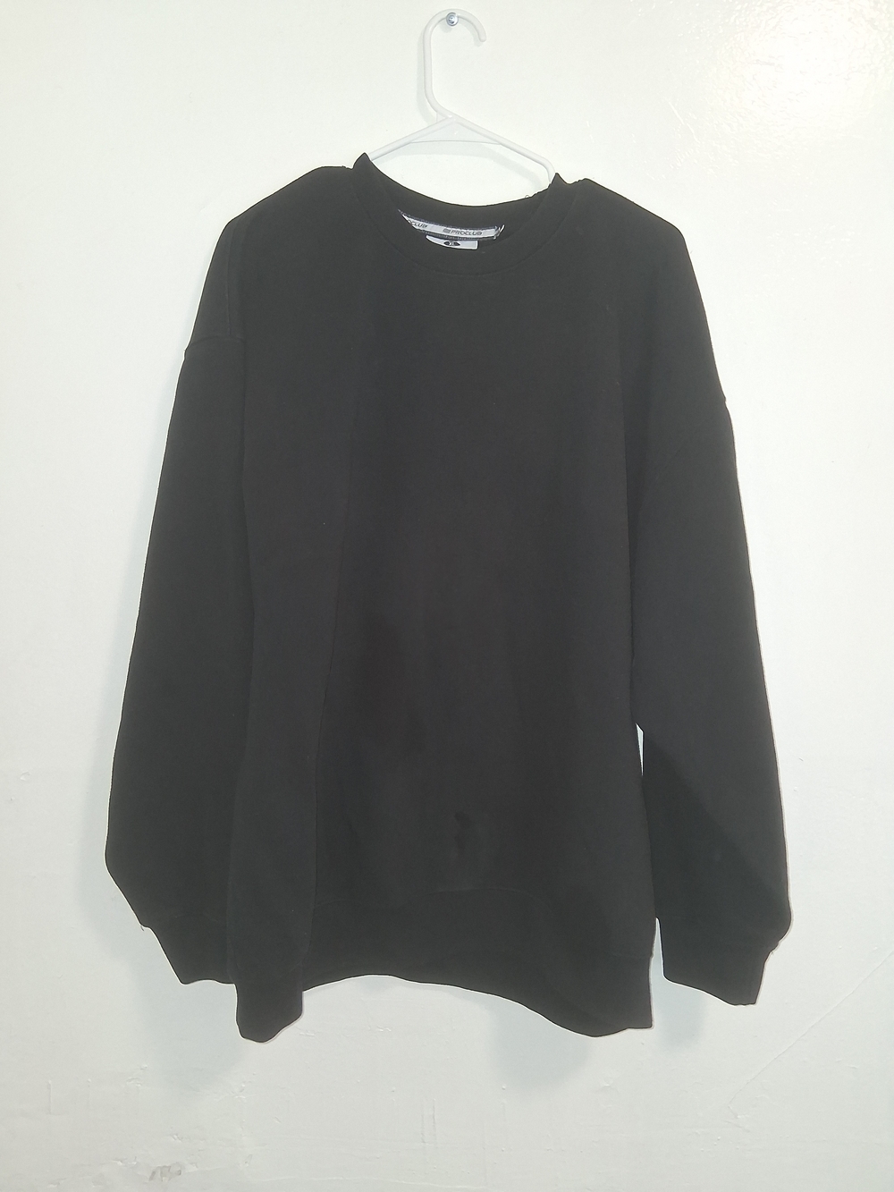 Pro Club Men's Black Crewneck Sweatshirt